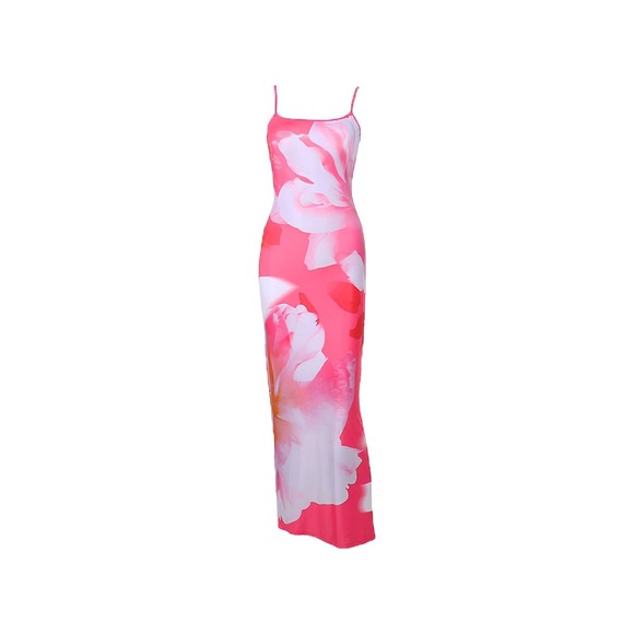 Commense Floral Print Cami Long Dress Pink size S - Picture 4 of 4
